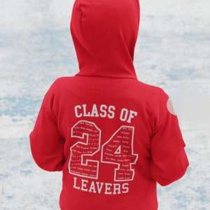 School leavers hoodie. Personalised college/school/club hoodies. Leavers 2024!