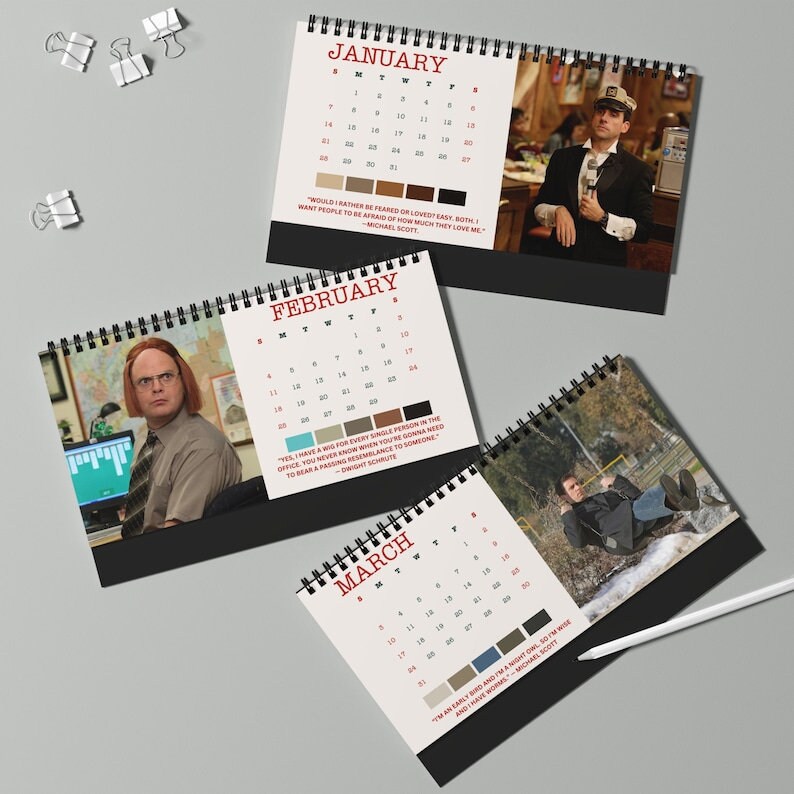 The Office Calendar 2024 the Office Desk Calendar 2024 Etsy