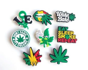 Weed Croc Charms PVC Accessories for Clogs