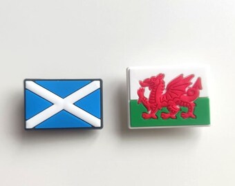 Scottish and Welsh Flags Croc Shoe Charm PVC Clog Decoration