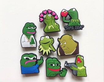 Frog Memes Croc Charms PVC Clog Decoration