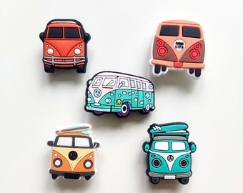 Hippie Camper Vans Croc Charm PVC Clog Decoration