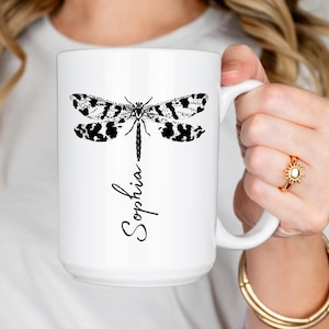 Tazza Libellula, Tazza da caffè Libellula personalizzata, Regalo per gli amanti della libellula, Regali Libellula, Tazza Libellula, Regalo Libellula per lei, Libellula