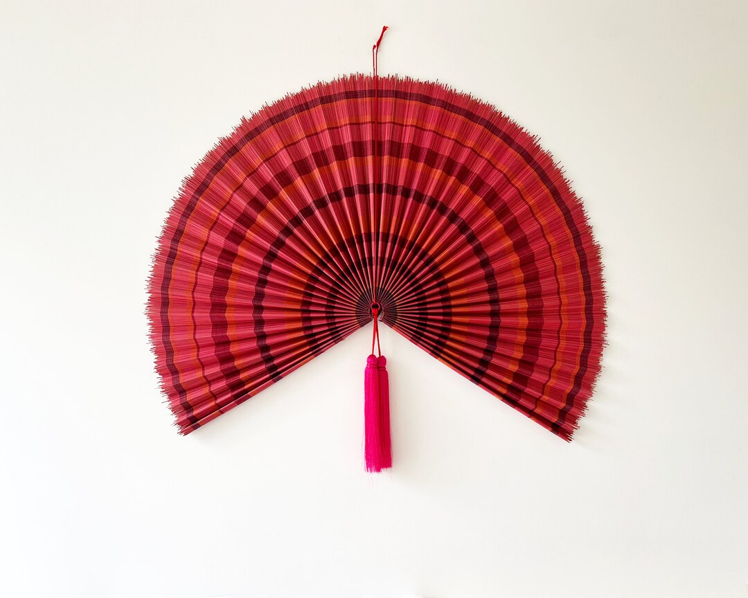 Wall Fan Decor, Fan Wall Decor, Bamboo Fan, Bambooo Wall Fan, Wall Fan