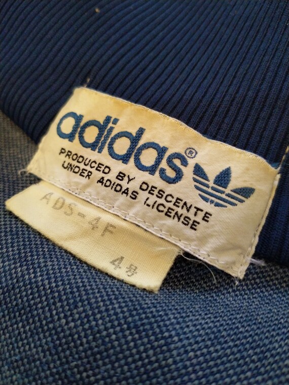 Super Vintage 70 - 80s Adidas Tracksuit Blue Blac… - image 5