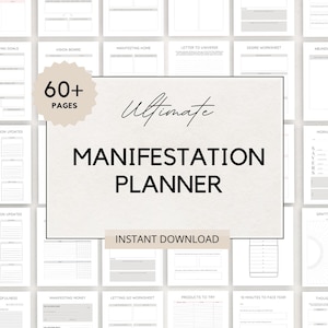Unlock the power of your dreams with this Manifestation Planner Printable. This comprehensive Manifestation Journal is designed to help you manifest your goals, dreams, and desires using the Law of Attraction.