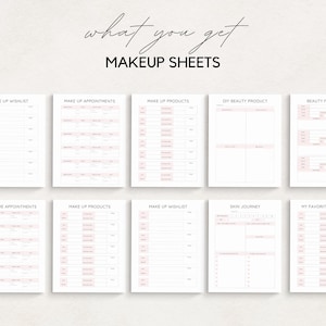 Stay organized and enhance your beauty routine with this Beauty Planner/ Self Care Planner Printable. Perfect for anyone who wants to track their skincare, makeup, haircare, and wellness goals.