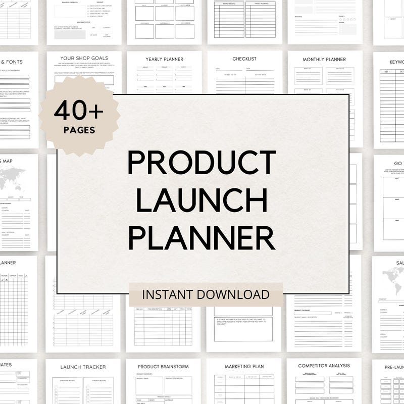 Launch Calendar Template - Etsy