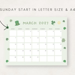 Stay organized with this 2027 calendar printable.