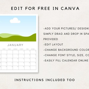 Step into the year with this versatile 2025-2026 Calendar Template! This editable calendar is designed for both personal and commercial use. Add your pictures or designs effortlessly.