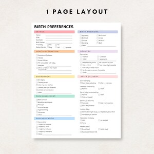 Prepare for the arrival of your little one with this Birth Plan Template Printable! This Birth Planner helps you outline preferences and make informed decisions for a personalized birthing experience.