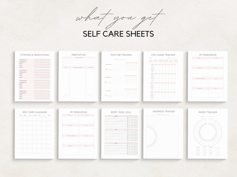 Stay organized and enhance your beauty routine with this Beauty Planner/ Self Care Planner Printable. Perfect for anyone who wants to track their skincare, makeup, haircare, and wellness goals.