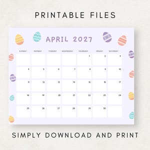 Stay organized with this 2027 calendar printable.