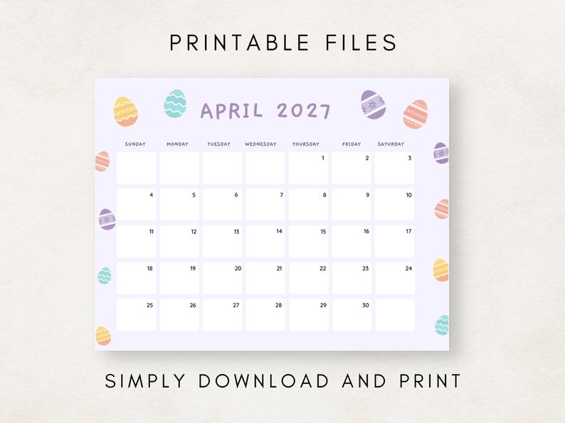 Stay organized with this 2027 calendar printable.