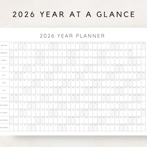 Plan your year with this 2026 Yearly Planner Printable! This digital download offers 2026 annual agenda and wall calendar template. Perfect for professionals, students, and those seeking an efficient planning solution.