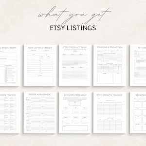 Streamline your Etsy business with this Etsy Shop Planner! Perfect for Etsy sellers, this planner helps you organize your shop, manage inventory, track sales, and plan your marketing efforts.