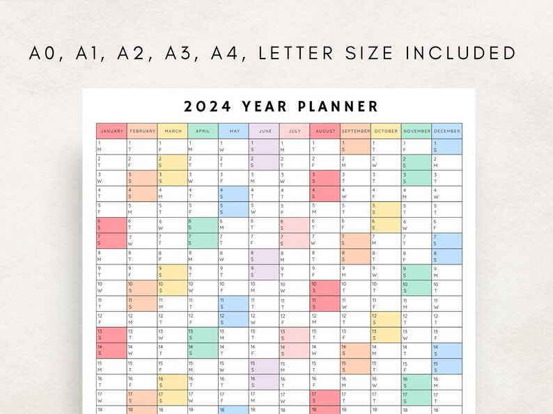 2025 Yearly Planner Printable, Yearly Planning Calendar, Calendar