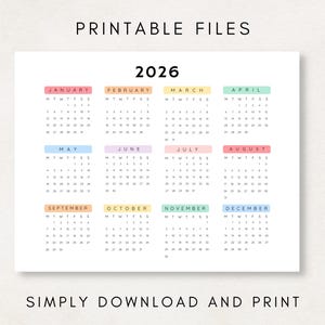 Plan ahead with this 2026 Yearly Calendar Printable!