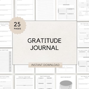 Gratitude Journal, Mindfulness Journal, Daily Gratitude, Daily Journal, Self Care Journal, Wellness Journal, Mental Health, Gratitude