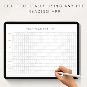 Plan ahead with this 2026 Yearly Planner Digital.