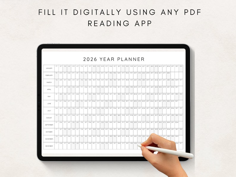 Plan ahead with this 2026 Yearly Planner Digital.
