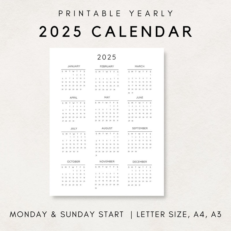 Calendar Printables - Etsy