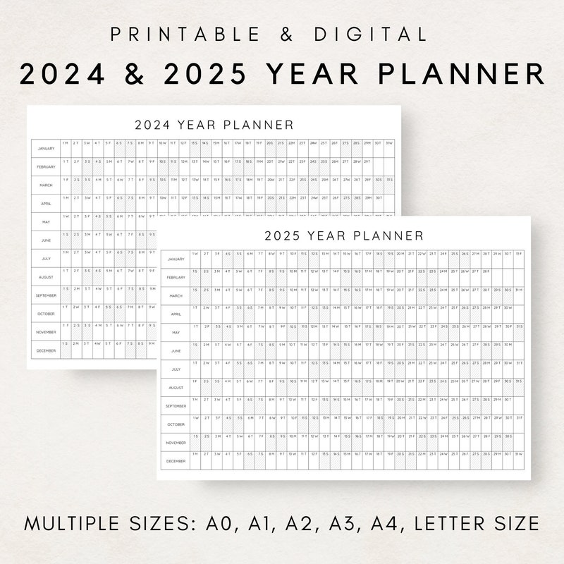 2025 Slim Calendar Etsy UK