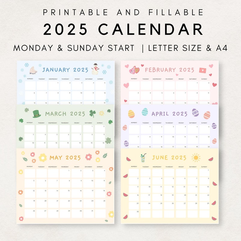 Aesthetic 2025 Calendars - Etsy