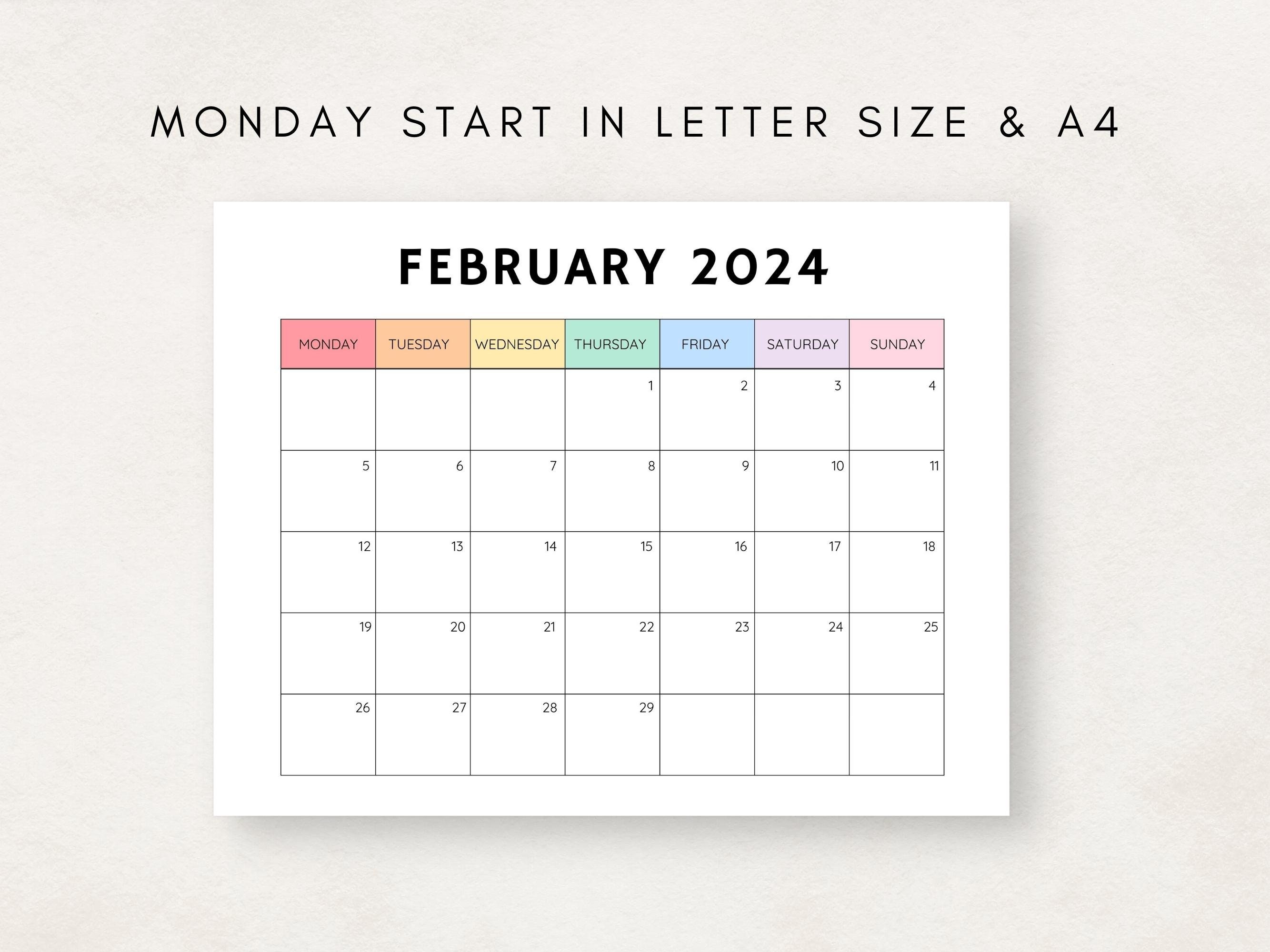 Monthly Calendar 2024-2025, 2024- 2025 Calendar Printable, Calendar ...