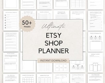 Etsy Shop Planner, Etsy Planner, Etsy Seller Plan, Etsy Business Plan, Etsy Planner, Etsy Shop Organization, Digital Etsy Shop Planner