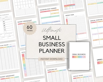 Small Business Planner, Small Business Planner PDF, Business Planner PDF, Small Business, Small Business Planner Printable, Startup Business