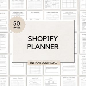 Maximize the potential of your Shopify store with this Shopify Planner. This planner is specifically designed for Shopify store owners, helping you manage products, track sales, plan marketing campaigns, and stay organized with ease.