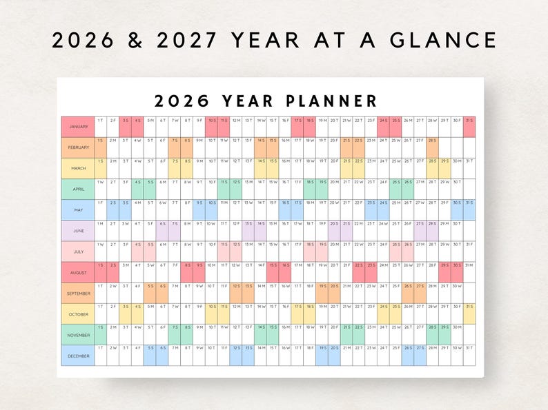 Plan ahead with this 2026-2027 Yearly Planner Printable!
