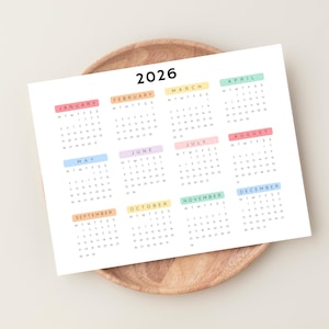 Plan ahead with this 2026 Yearly Calendar Printable!