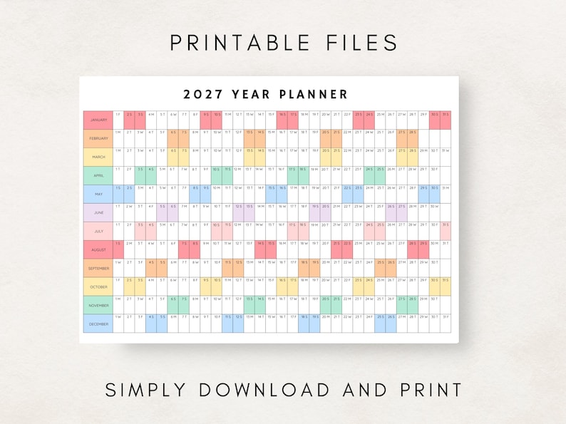 Plan ahead with this 2026-2027 Yearly Planner Printable!