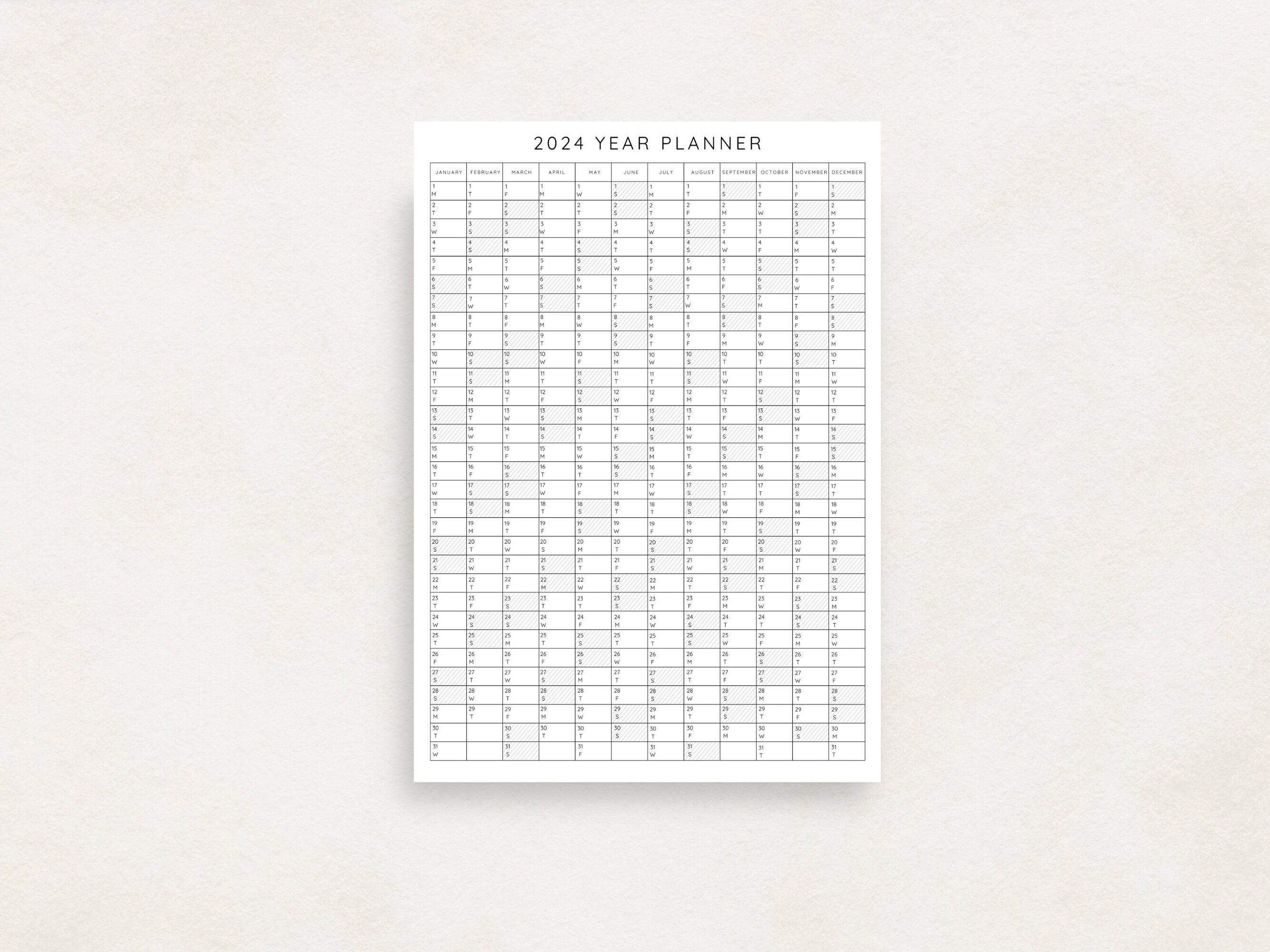20242025 Yearly Planner, Year Planning Calendar, Calendar Poster, 2024