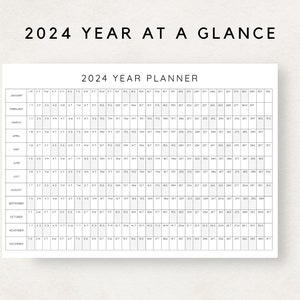 Effortlessly plan your year with this 2024 Yearly Planner Printable! This digital download offers 2024 annual agenda and wall calendar template. Perfect for professionals, students, and those seeking an efficient planning solution.