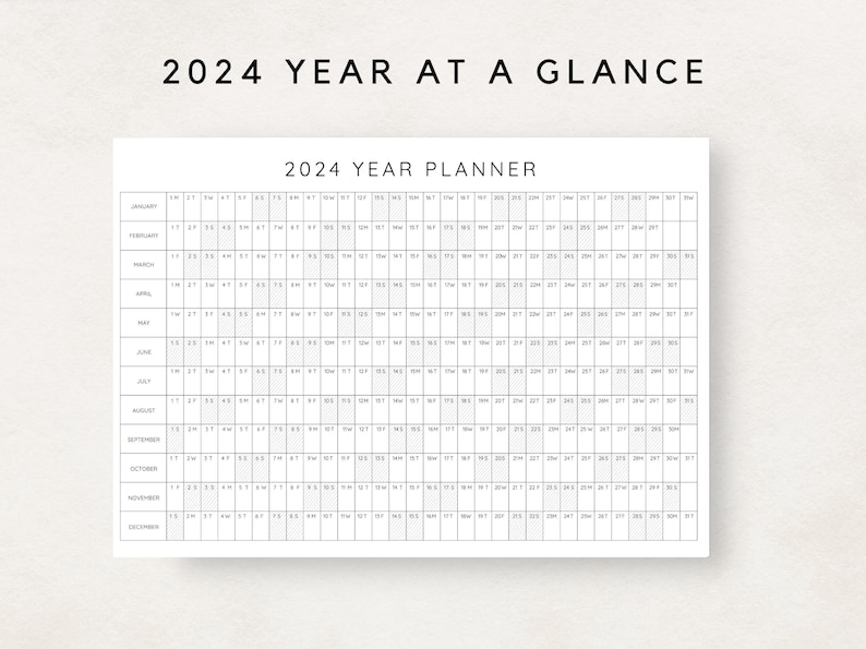 Effortlessly plan your year with this 2024 Yearly Planner Printable! This digital download offers 2024 annual agenda and wall calendar template. Perfect for professionals, students, and those seeking an efficient planning solution.