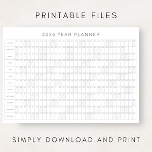 Plan ahead with this 2026 Yearly Planner Printable!