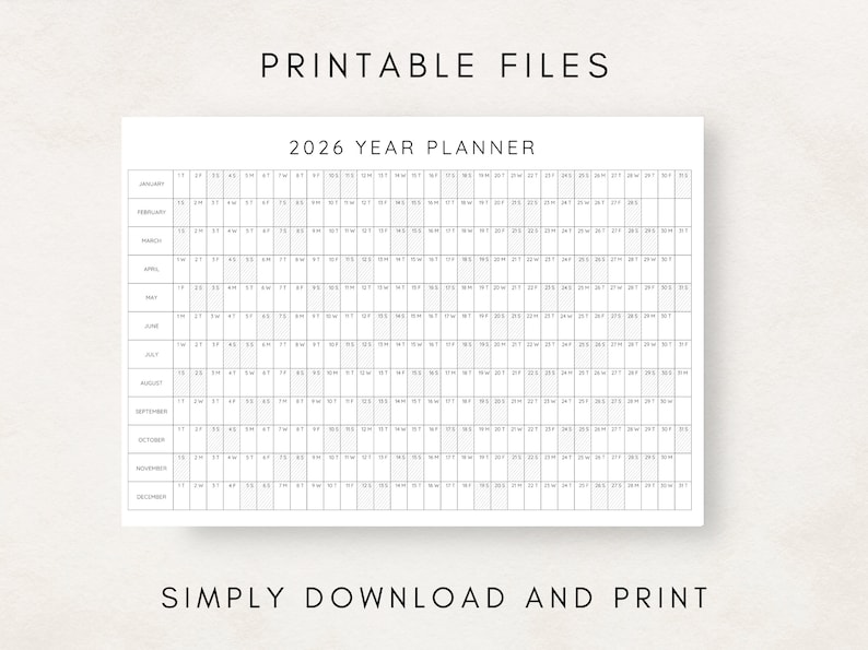 Plan ahead with this 2026 Yearly Planner Printable!