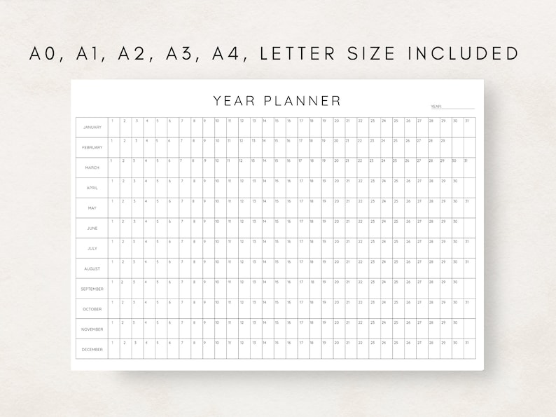Elevate your planning with this Yearly Wall Planner. This large, printable calendar is designed for annual scheduling, providing a comprehensive view of your plans.