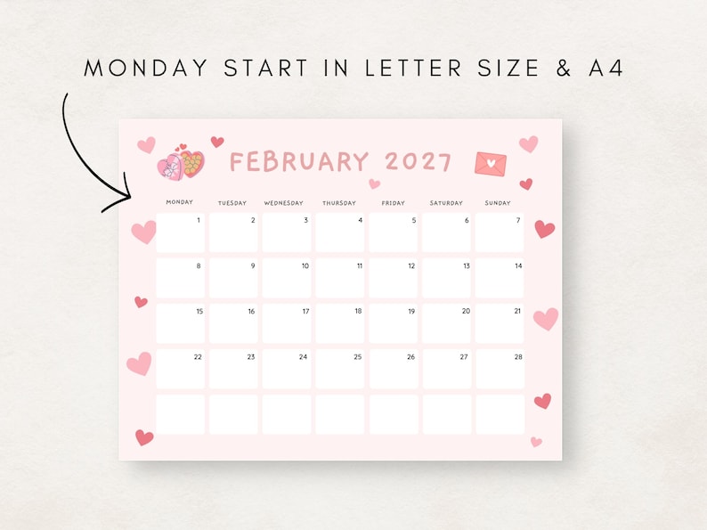 Stay organized with this 2027 calendar printable.