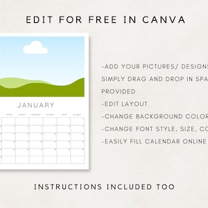 Step into 2027 with this versatile 2027 Calendar Template! This editable calendar is designed for both personal and commercial use. Add your pictures or designs effortlessly.