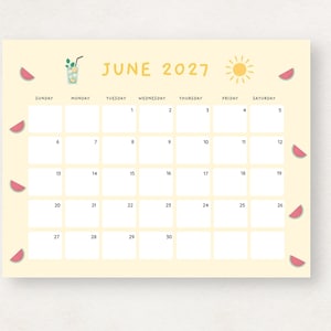 Stay organized with this 2027 calendar printable.