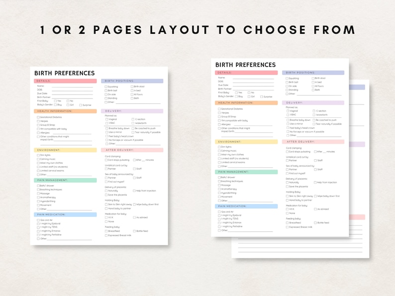 Prepare for the arrival of your little one with this Birth Plan Template Printable! This Birth Planner helps you outline preferences and make informed decisions for a personalized birthing experience.