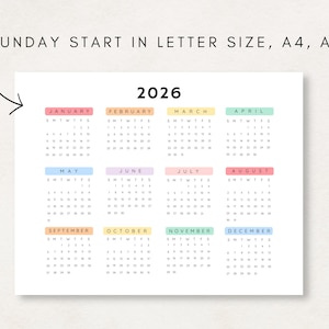 Plan ahead with this 2026 Yearly Calendar Printable!
