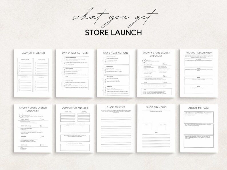Maximize the potential of your Shopify store with this Shopify Planner. This planner is specifically designed for Shopify store owners, helping you manage products, track sales, plan marketing campaigns, and stay organized with ease.