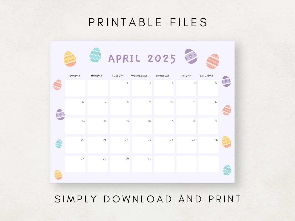Cute 2025 Calendar Printable, Monthly Calendar 2025, 2025 Planner ...