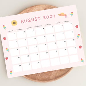 Stay organized with this 2027 calendar printable.