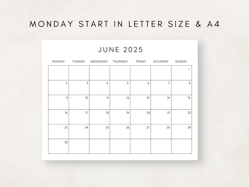 2024- 2025 Calendar Printable, Monthly Calendar 2024- 2025, Fillable ...